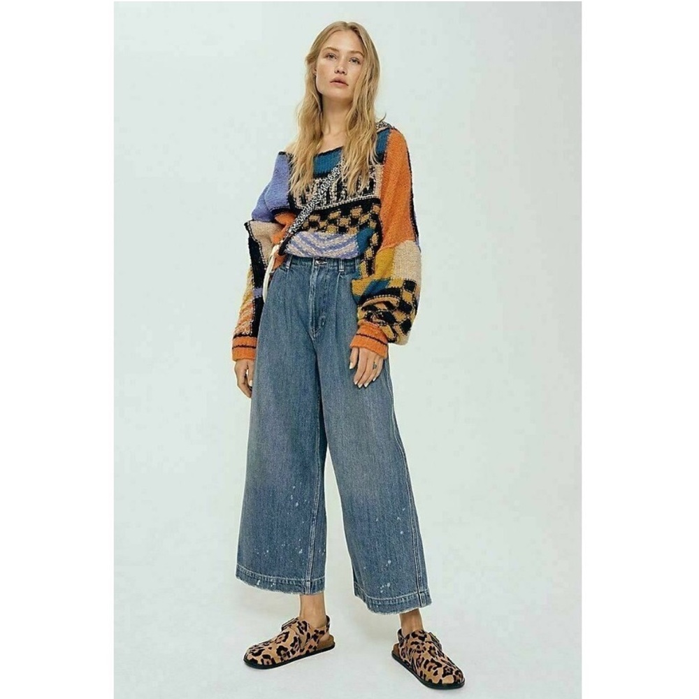 NWOT We The Free East Coast Cropped Wide Leg Jean